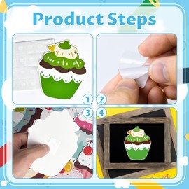 EMOME 40 PCS Birthday Bulletin Board Decorations Cutouts, Colorful Preschool Classroom Decorations, DIY Crafts Name Tags for Kids Teacher Student Back to School Supplies Decorations (Cupcake)