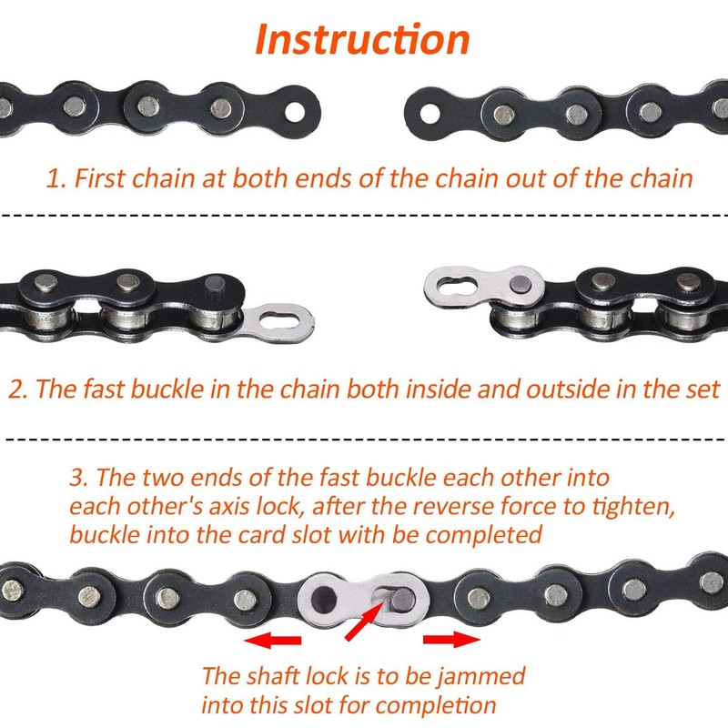 5 Pairs Bicycle Missing Link for 10 Speed Chain, Silver,