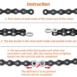 5 Pairs Bicycle Missing Link for 10 Speed Chain, Silver, Reusable