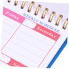 TEHAUX Weekly Planner Notepad Blue Tear-Off Sheets Undated Daily Schedule