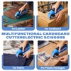 Socpuro Cordless Electric Scissors, 5V Cardboard Box Cutter, Rechargeable Rotary