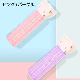 Hand Winding Curler, Fluffy, Bangs Curler, Magic Curler, Hand Winding Curler, Set of 2, Bangs Hairpin, DIY Hair, Air Bangs, Easy to Use, Pink & Purple