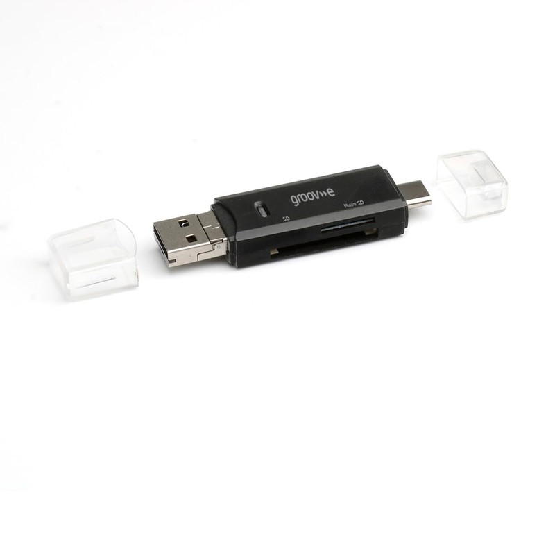 Groove-e Memory Card Reader - Portable Card Reader with Dual