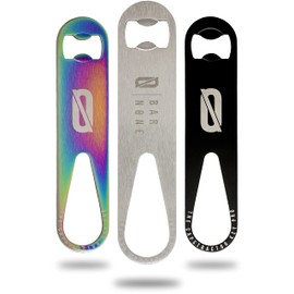 BAR NONE The Capstractor Key Pro | Bottle Cap Opener Bar Key Beer Speed Bartender Church Key, Stainless