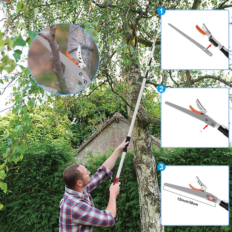 Quoddify 2 in 1 Tree Pruner & Pole Saws for
