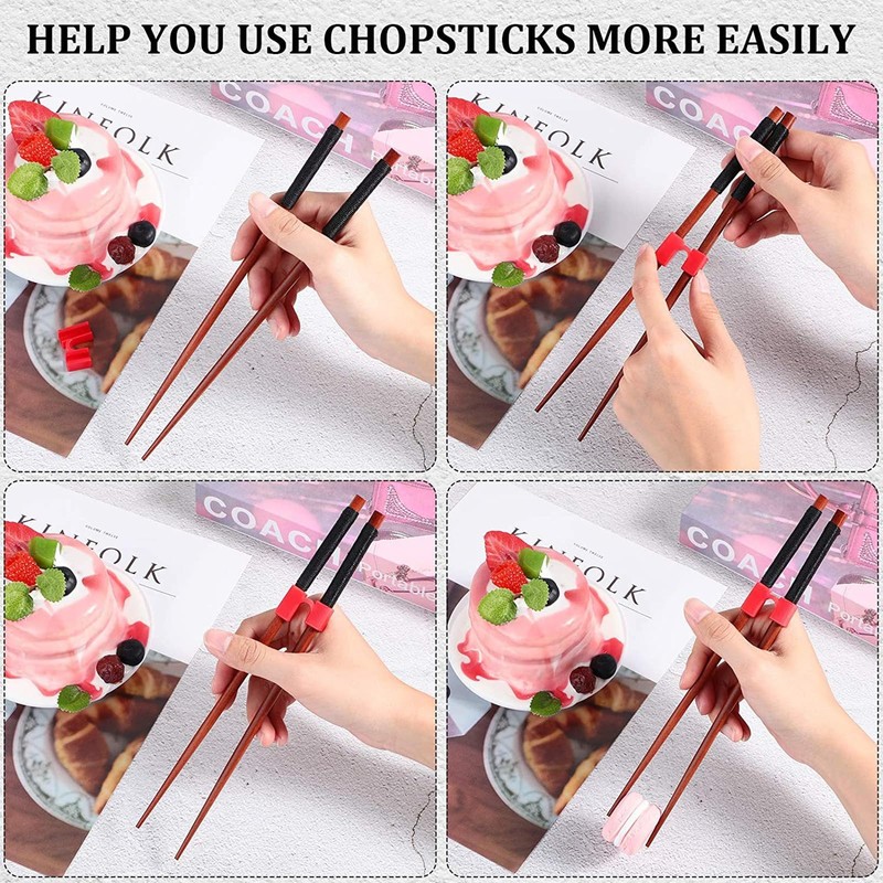 10Pcs Training Chopstick Helper Reusable Training Chopsticks Hinges Colorful Connector