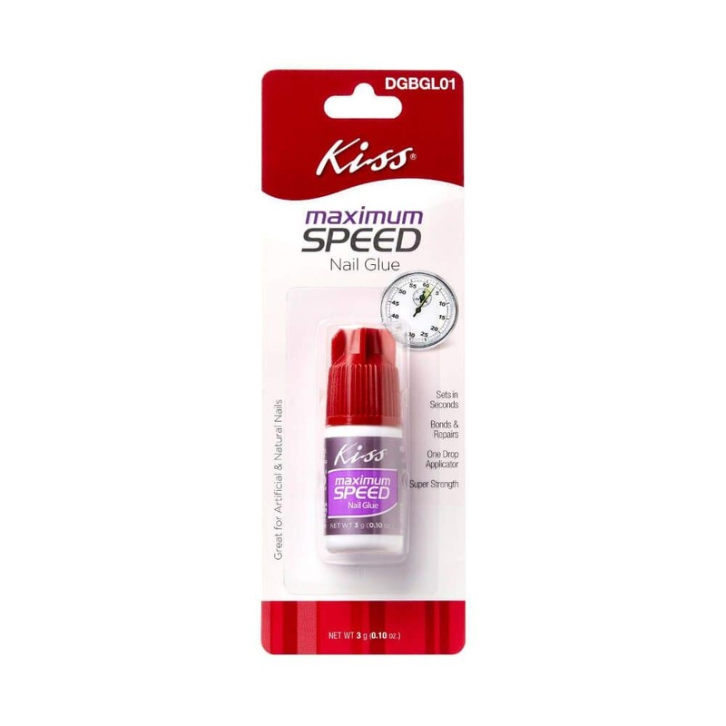 Kiss (1) Bottle Maximum Speed Nail Glue - Sets In