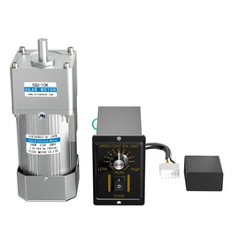 AC 110V 180W Motor + Gear Box (10K) + Speed Controller, Single Phase Electric Motor with High Torque, Variable Speed Motor, Reversible Gear Motor