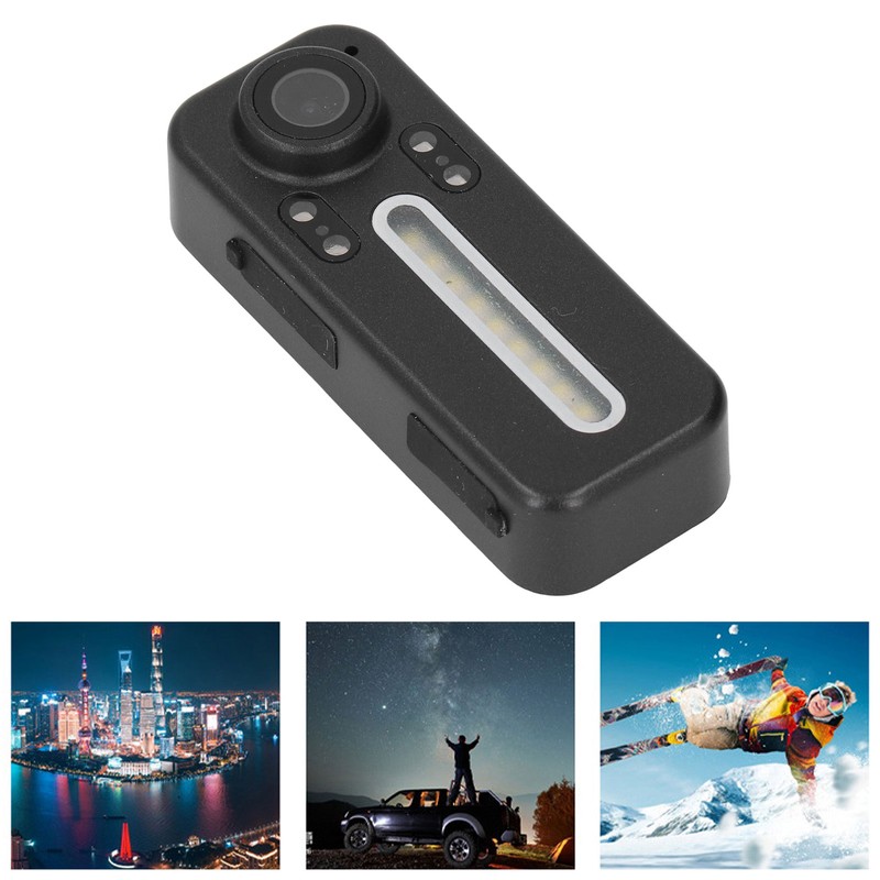 Portable Video Recorder 1080P LED Fill Light Back Clip Night