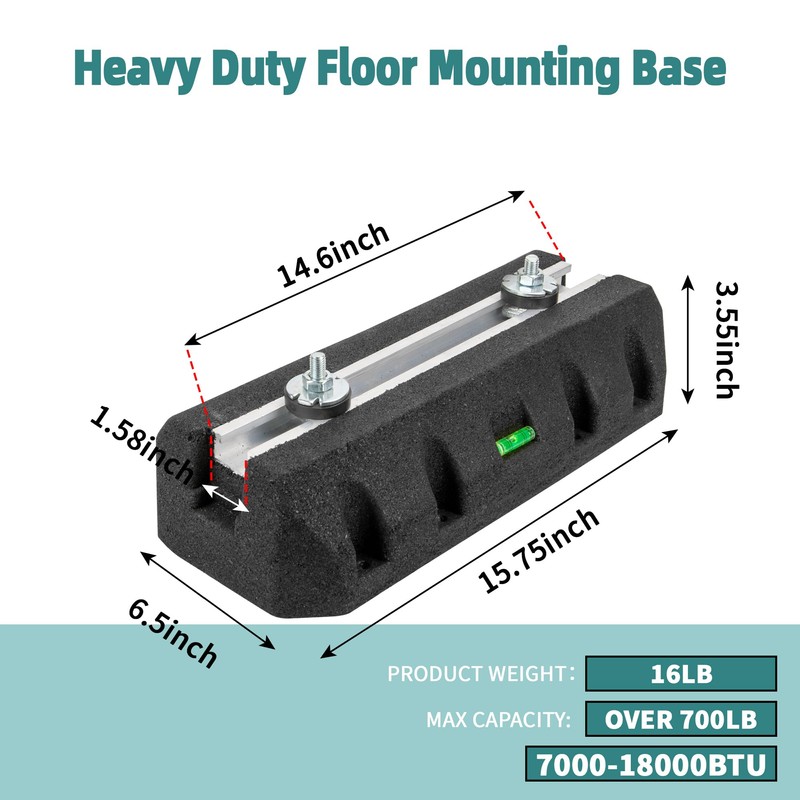 WeCooper Floor Mounting Base Pad for 7000-18000BTU Ductless Mini Split