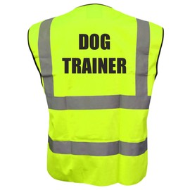 Dog Trainer, Dog Walker Yellow Hi Viz Vis Vest Reflective Waistcoat Jacket Road Safety High Visibility Small