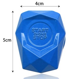 JNNJ Metal Car Ignition Button Cover, Ignition Pressure Switch Cover, Ignition Button Protection Cover, Decorative Sticker, Universal Decorative Ring for Car Start/Stop Ignition Button (Blue)