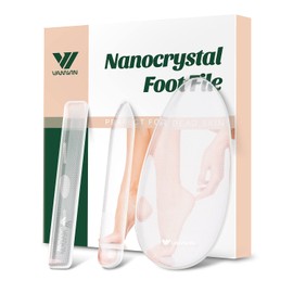 VANWIN Glass Foot File, Callus Remover for Feet Foot Scrubber Dead Skin Remover with Nano Micro-Abrasive Particles, Foot Rasp Heel Scraper Hard Skin Remover Foot Care Pedicure Tool on Wet and Dry Feet