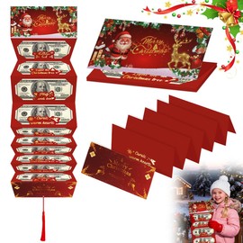 2026 New Christmas Money Envelope for Cash, 10 Slots Surprise, Money Envelopes for Xmas Gift Envelopes Supplies Christmas Cash Gift Envelopes for Men Women Girls Boys, Red