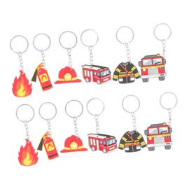 VICASKY 12pcs Firefighter Party Favors Fire Truck Party Favors Fireman Costume Firetruck Plastic Colorful