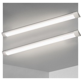 KILIPOL 5FT LED Batten Light, Ceiling Surface Mounted Slim LED Tube Lights, 50W 4000K Neutral White for Office, Shop, Garage, Home, 2 Packs