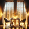 echosari Curtain Lights Battery Operated 200 LED Curtain Fairy Lights