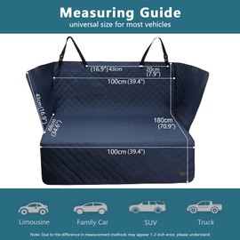 Petsfit SUV Cargo Liner for Dogs, Water-Resistant Scratchproof Dog Cover for Car with Side Flap, Durable Washable Dog Trunk Cover for SUV Against Dirt and Pet Hair, Large Size Universal Fit, Navy
