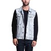 VICTORIOUS Distressed Denim Jean Vest Jacket DK101 - Classic Light