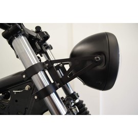 Alchemy Parts Pair of Black CNC Machined Headlight Brackets/Fork Clamps for Motorcycle Motorbike Trike (58-59mm)