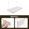 2 Set Fabric Wall Cubicle Shelf with Hooks, Wall Mounted