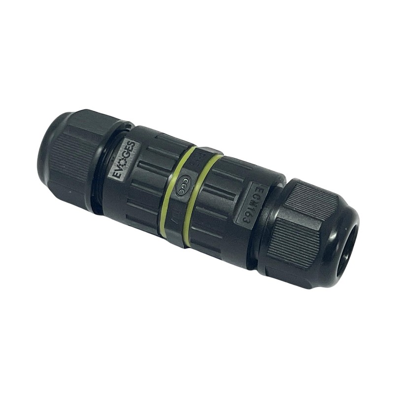 EVOGES IP68 Waterproof Outdoor Inline Cable Connector, 3 Pole, Ø3.5-10mm