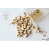 redchocol8® Light Brown Wooden Push Pins (A pack of 25