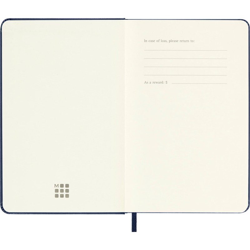 Moleskine Classic Plain Paper Notebook, Hard Cover and Elastic Closure
