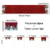 TQFZP Winter Christmas Table Runner and Place Mats Set of