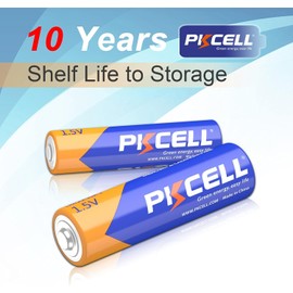 PKCELL AA AAA Batteries Combo Pack 36 Count - 18 Double A Batteries and 18 Triple A Batteries, 1.5V High-Performance Alkaline Battery Value Pack, 10-Year Shelf Life