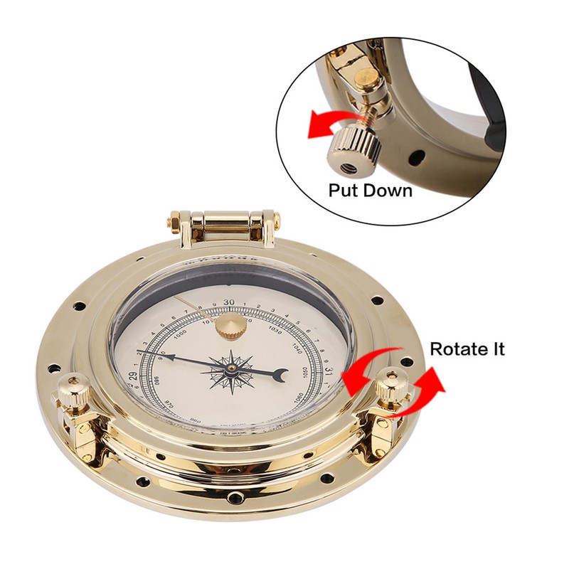 Rome Retro Barometer for Navigation Marine RV Yacht Boat SUV