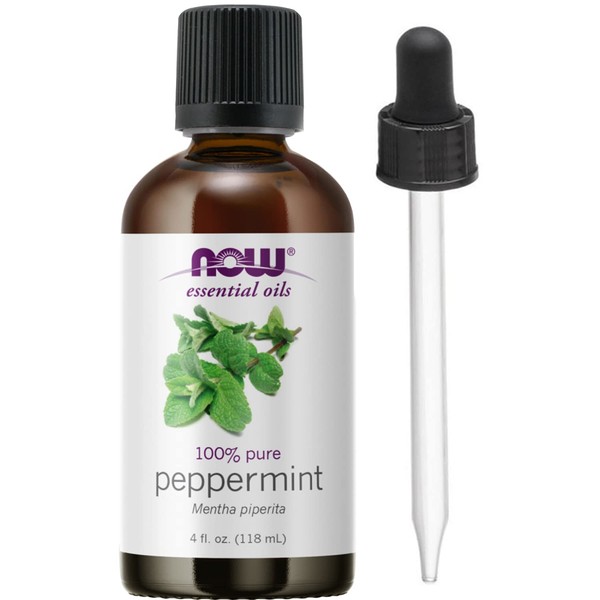 NOW Foods Essential Oil, Peppermint, 4 Fluid Ounce + 1 Glass Dropper