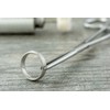 SE 6.25-Inch Stainless Steel Straight Forceps - Self-Locking, Serrated Tip