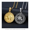 BOBIJOO JEWELRY - Pendant Necklace Blason Sceau Chevalier Templier Acier