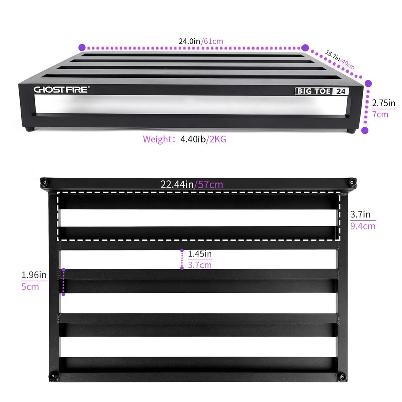 Ghost Fire Guitar Pedal Board Aluminum Alloy 4.4lb Effect Pedalboard