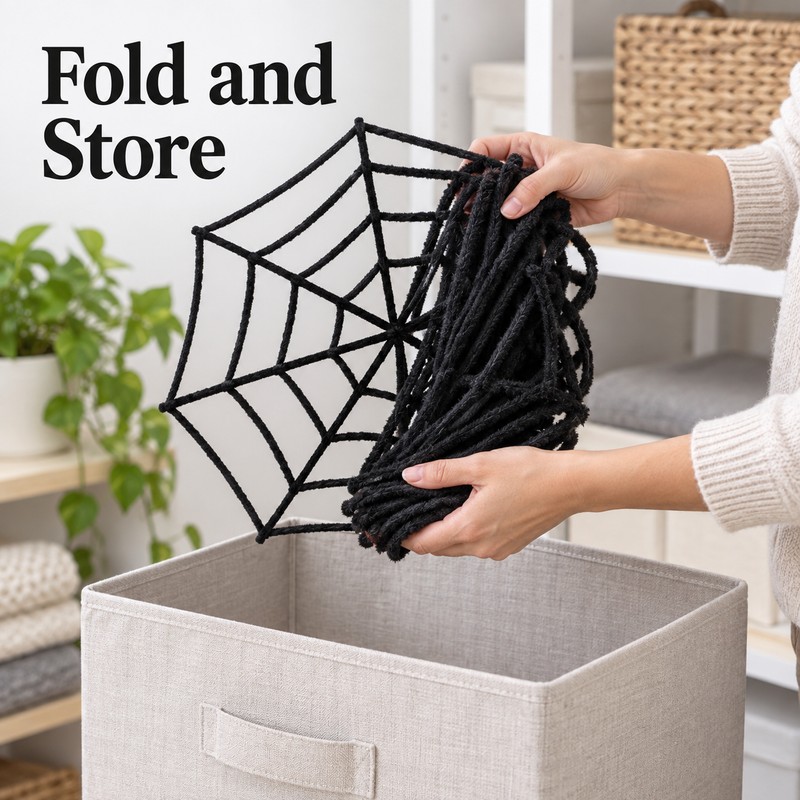 150/250cm Giant Stretchy Spider Web Halloween Cobweb, Black White Spider