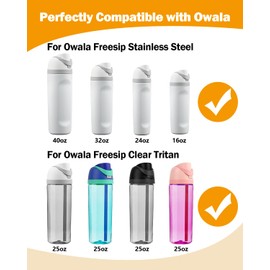 Replacement Lid for Owala Freesip, Replacement Parts Compatible with Owala Cup 24oz 32oz 40oz, Silicone Water Bottle Boot for Owala Freesip (Grey, 24 oz)