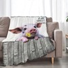 Funny Pig Blanket Farm Pig Throw Blanket Pig Gifts and