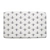 Nautical Anchor Bath Mat,Navy Blue White Anchor Ocean Bathroom Kitchen