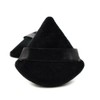5-Piece Black Triangle Powder Puff Set for Pressed Powder, Plush
