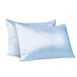 Morning Glamour 2 Pack Signature Box Pillowcases, Lt Blue