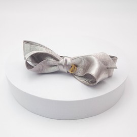 Burnaby silver ribbon gold pendant hairpin 8cm / 버나비 실버 리본 골드 팬던트 헤어핀 8cm