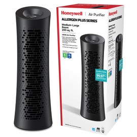 Honeywell HEPA Air Purifier for Home, 990 Ft² in 1 hour, Allergen Reducer for Dust, Pollen, Pet Dander, Odors, All Smoke Types, Tower, Black, HPA030