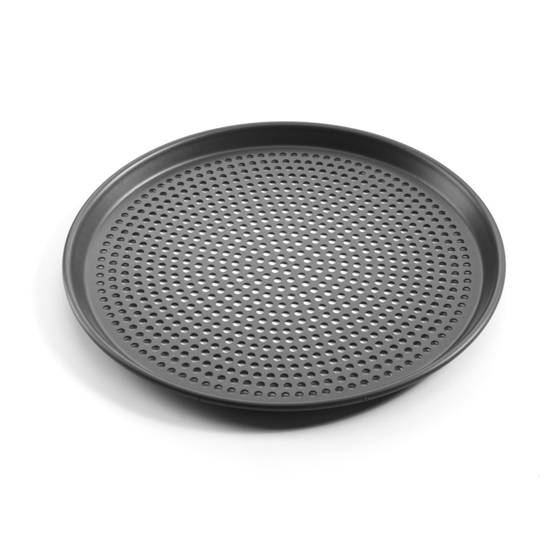 Chabrias Ltd Hard Anodised 14" Perforated Round Pizza Tray with