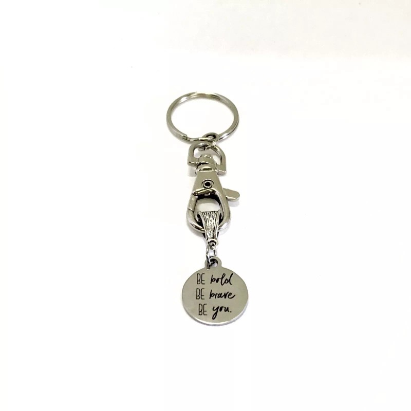 JKCE Designs Keychain Gift, Motivating Gift, Be Bold Be Brave