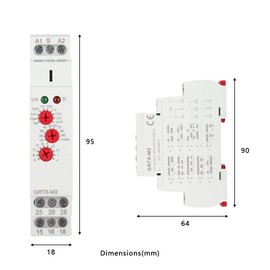 Delay Relay AC/DC 12V-240V Time Relay with 10 Functions for DIN Rail Mounting
