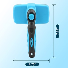 ROPO Self-cleaning Dog Cat Brush for Shedding Grooming, Pet Hair Brush Tool with Protective Ball Head for Dematting and Removing Loose Fur, Undercoat, Mats, Tangles, Knots, Suitable for all Pets