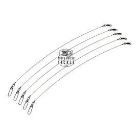 5 Pack 174 lb 12" Premium Stainless Steel Solid Wire Tooth Shield Tackle Musky Pike Leader Jerk Bait Bucktail