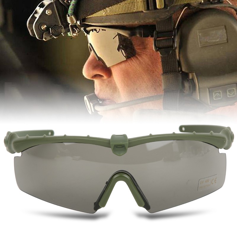 Windproof Sandproof Military Goggles Tactic Glasses Anti Impact Shooting Eye