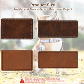 iFForce Laser Engraving Service Dog Vest Patch - 40 set Blank PU Leather Name ID Tag with Removable Hook and Loop - Custom Do Not Pet Therapy Dog in Training Emotional Support for Harness Collar Leash